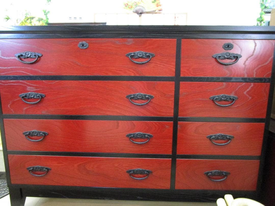 レア　筑後民芸・ローチェスト　伝統民芸箪笥　和箪笥　鍵付き箪笥　純日本製箪笥