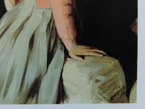 小磯良平、婦人像、希少画集画、状態良好、新品高級額装付