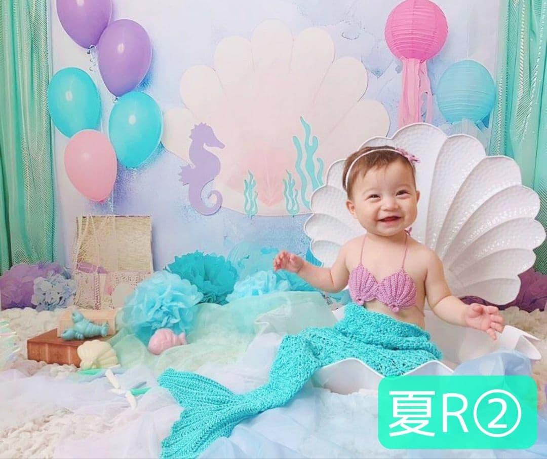 背景布　夏BB➃　ペット撮影用フォトブース　トリミングチョーカー販売中　縦長