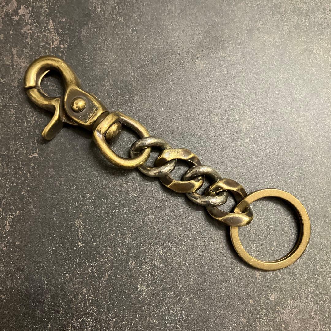 ブラス製　キーチェーン　シルバーメッキパーツ使用　新品未使用！