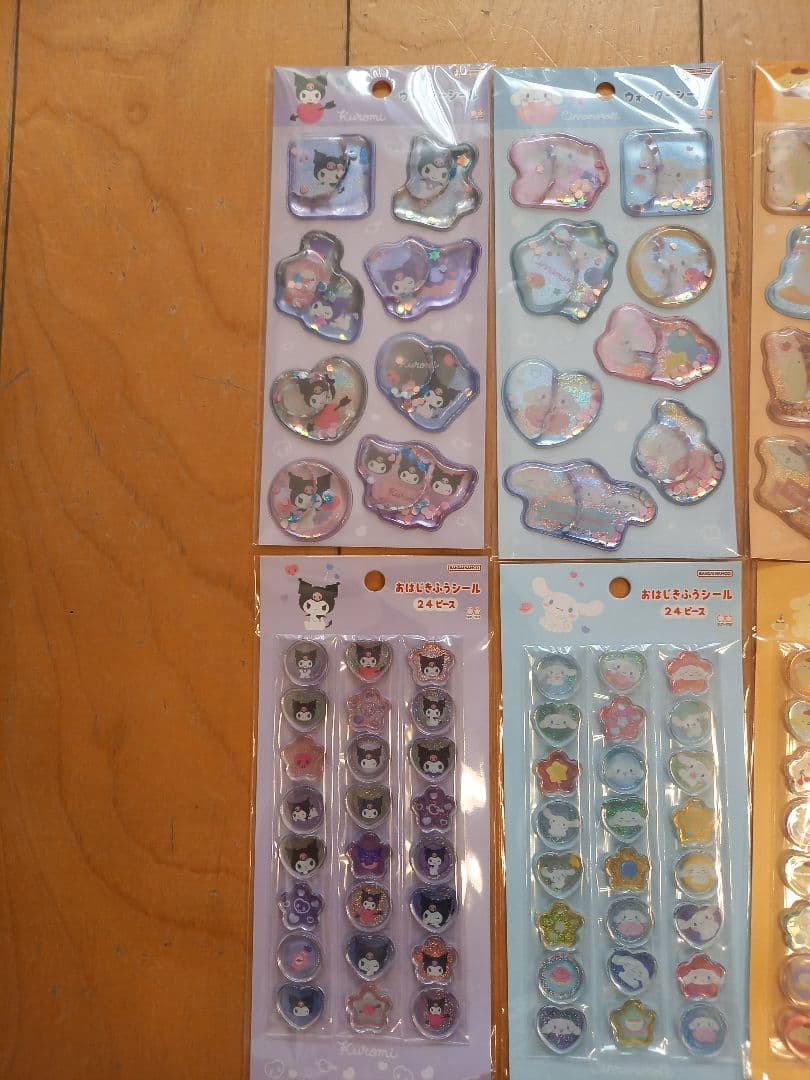 正規品　サンリオ　ウォーターシール　おはじきふうシール　12枚セット