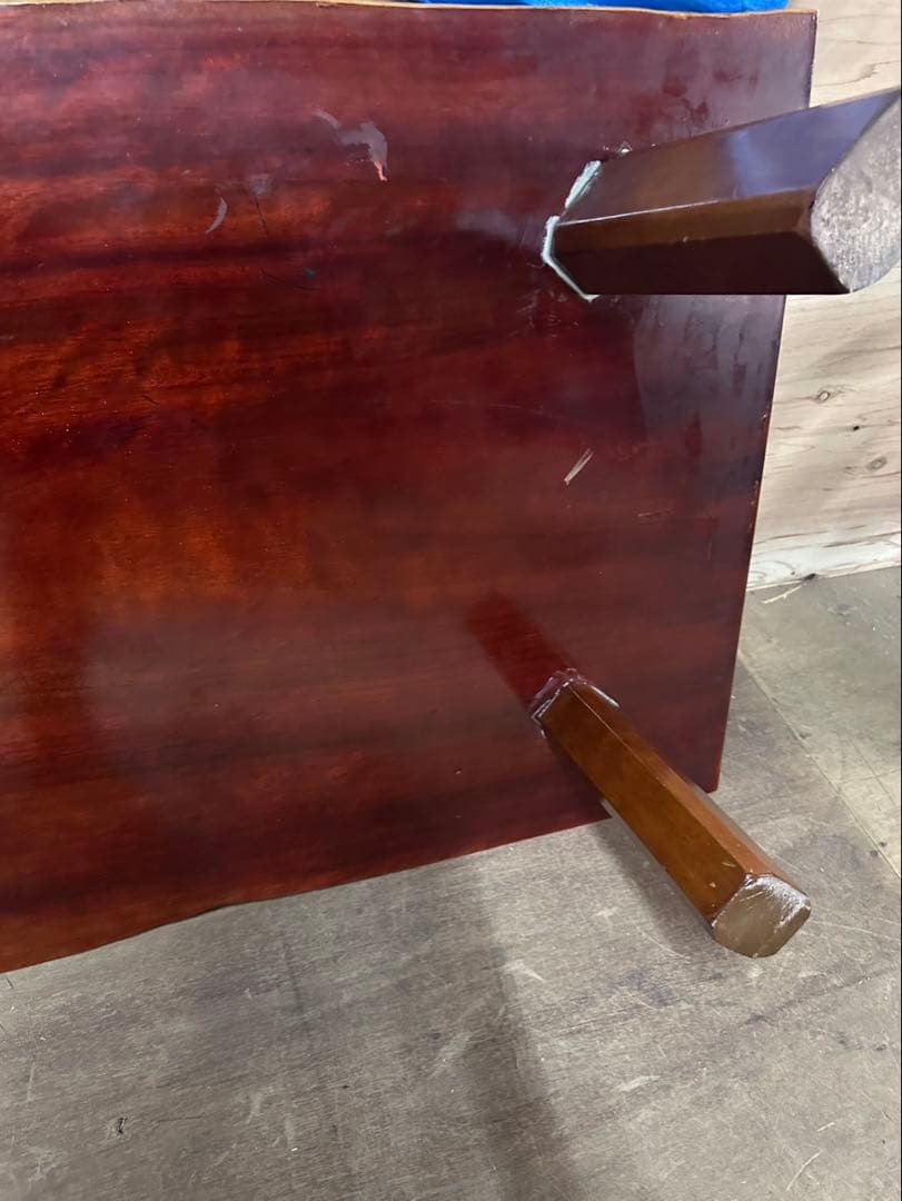 一枚板風ローテーブル　座卓　ローボード　天然木系