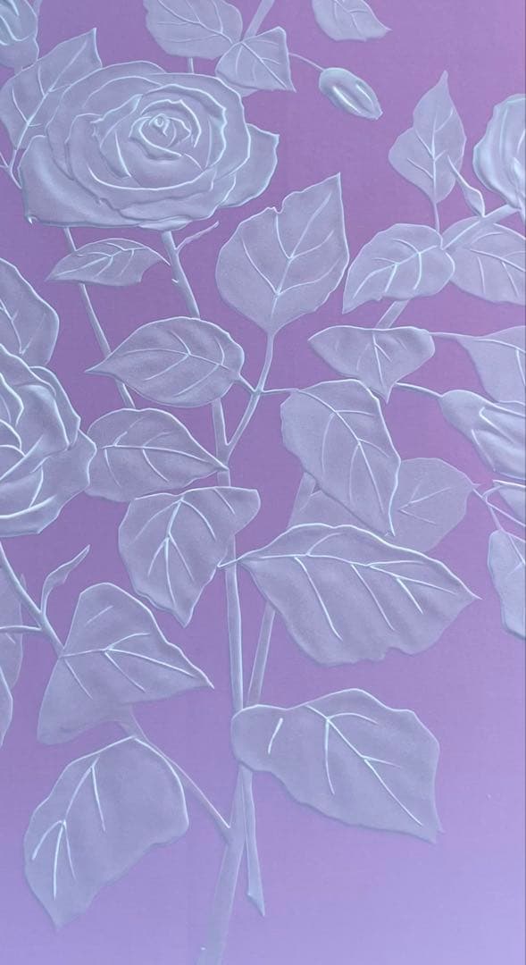 ローズ模様のサンドブラスト作品