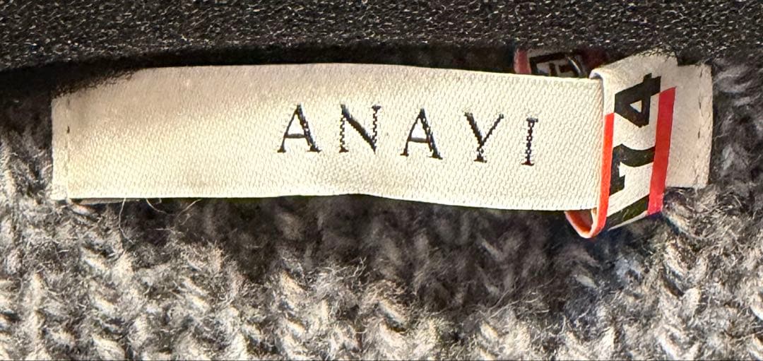 アナイ　スーパージロン襟付きカーディガン