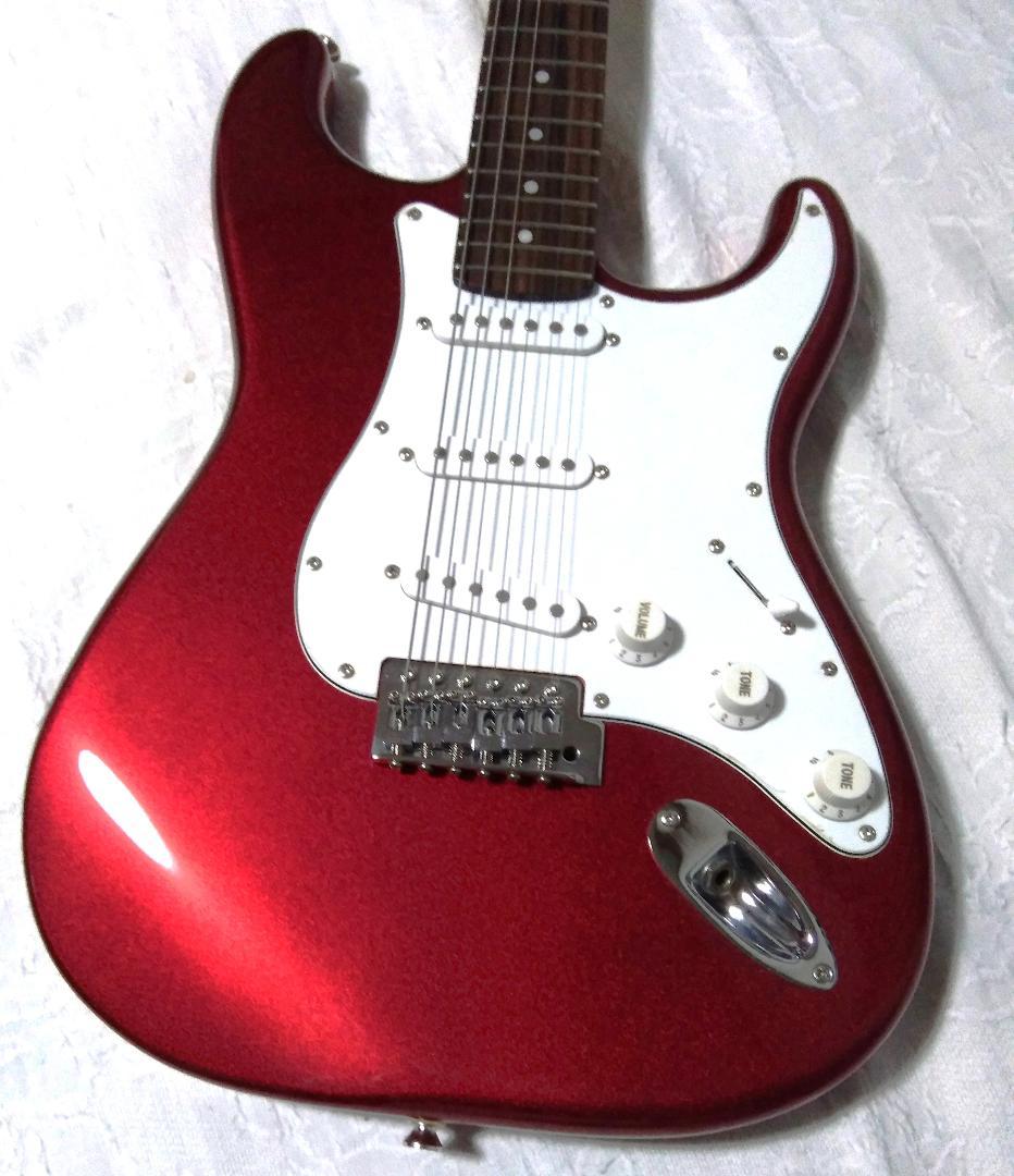 美品・疑似ハムPU化スイッチ搭載フォトジェニック製ストラト改・未使用ストラップ付