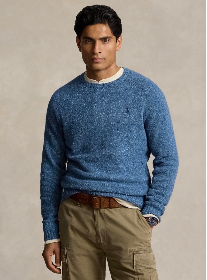 POLO RALPH LAURENスペックルドウールブレンドクルーネックセーター