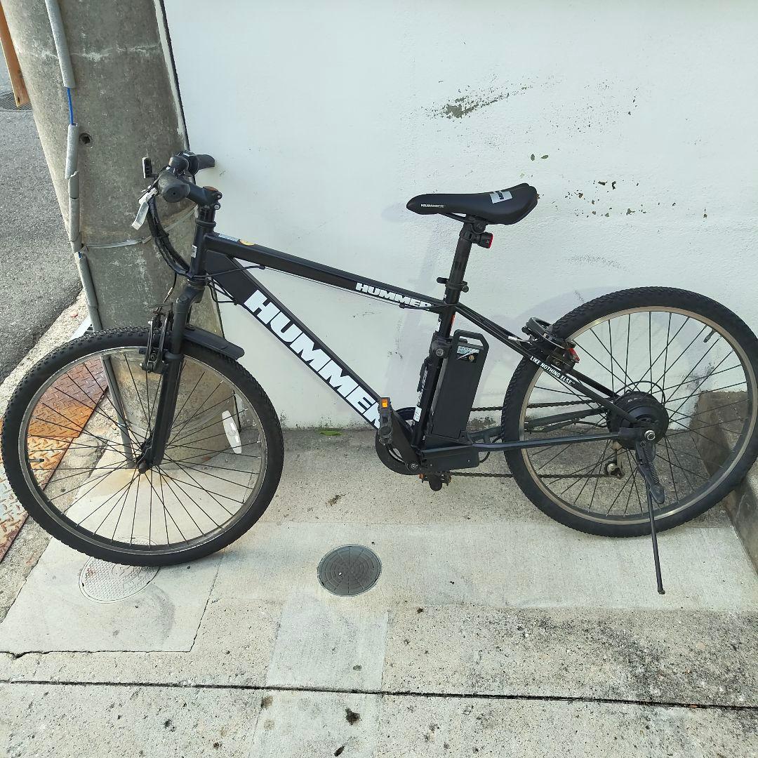 引取限定　HUMMER 電動アシスト黒 ギア　ハマー　ロードバイク　ジャンク