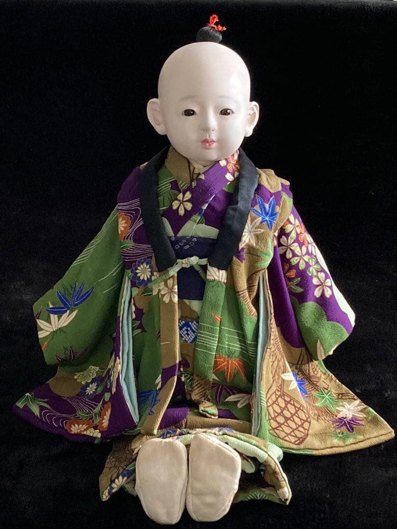 大変作りの良い人形　市松人形　抱き人形　日本人形　54㎝　男の子