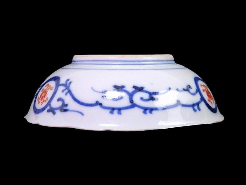 大聖寺伊万里　金襴手　福良雀の図　膾皿　５客　260AS-CXl