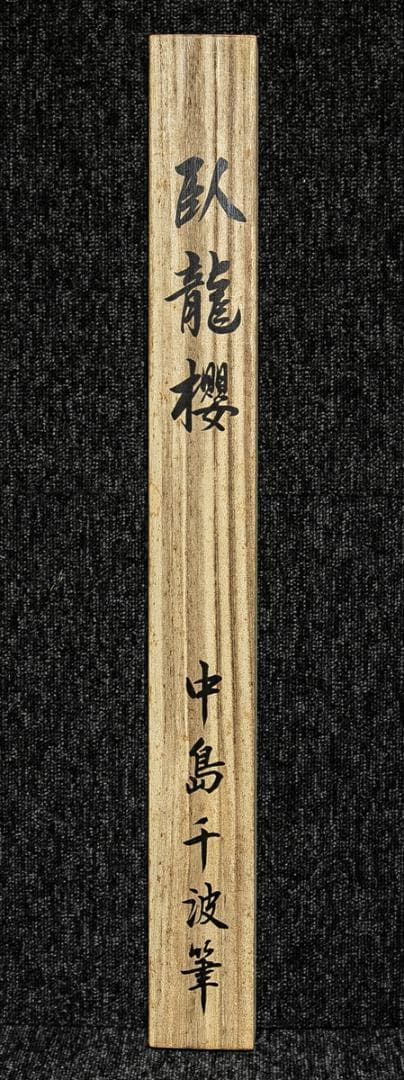 掛軸-1596　中島千波　臥龍桜　印刷工芸作品　共同印刷　岩絵具式複製画