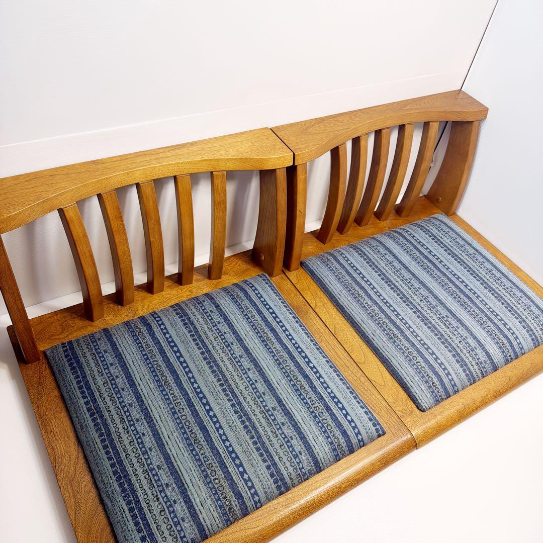 アンティーク　木製座椅子　2脚セット　和室　天童木工　アサヒ木工