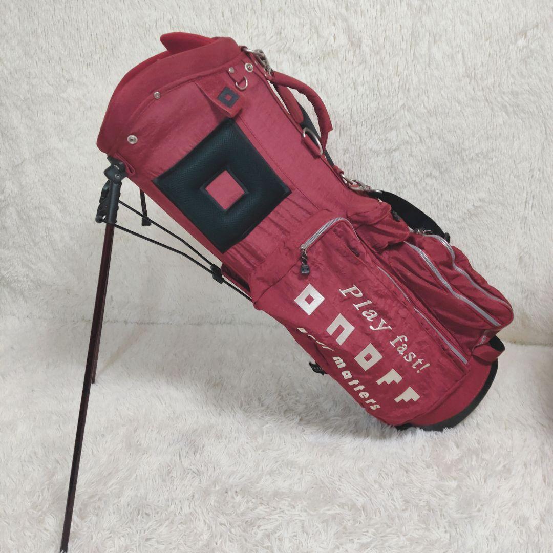 ONOFF★オノフ★9.0型★軽量★良品★スタンド(RED)キャディバッグ