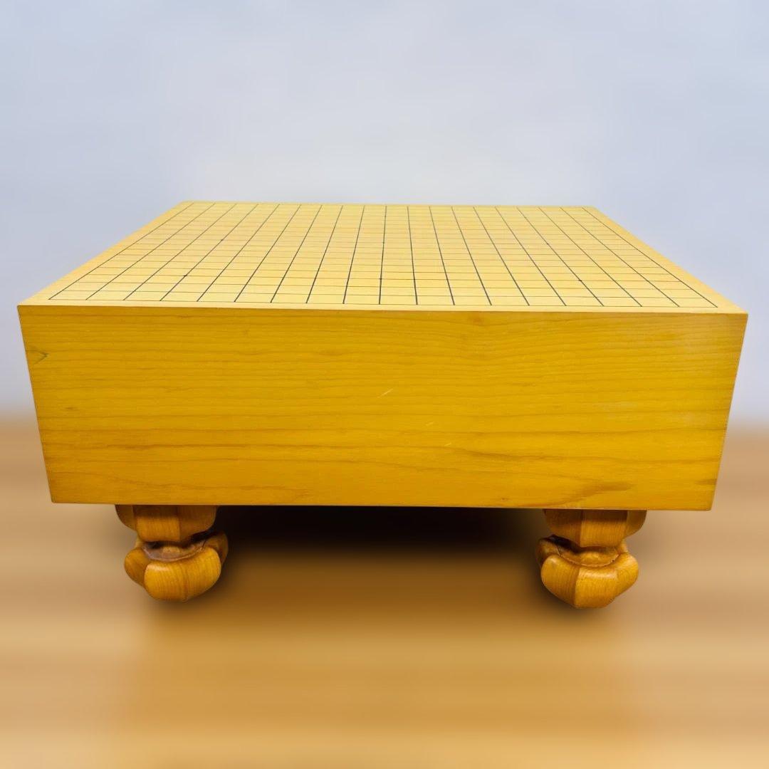 【本榧】脚付碁盤 4.6寸 板目 木表 囲碁 ヘソ有り 19路盤 13kg