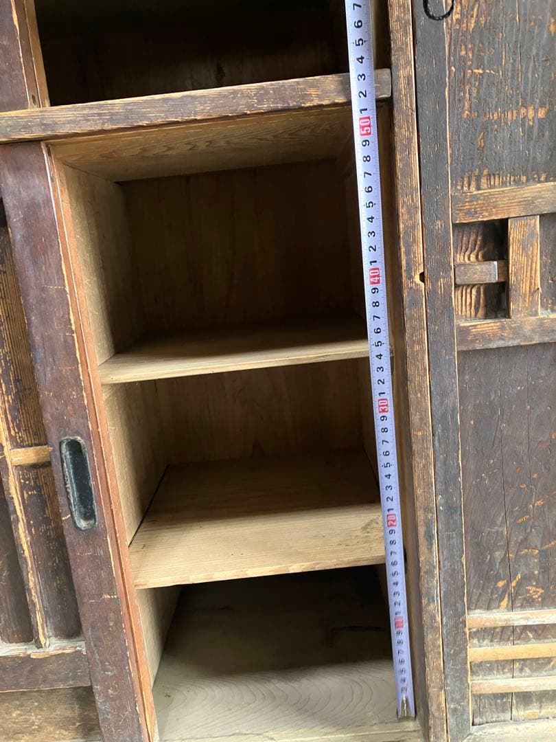 レトロ商品　木製彫刻入り　中型下駄箱　傘入れ　アンティーク家具