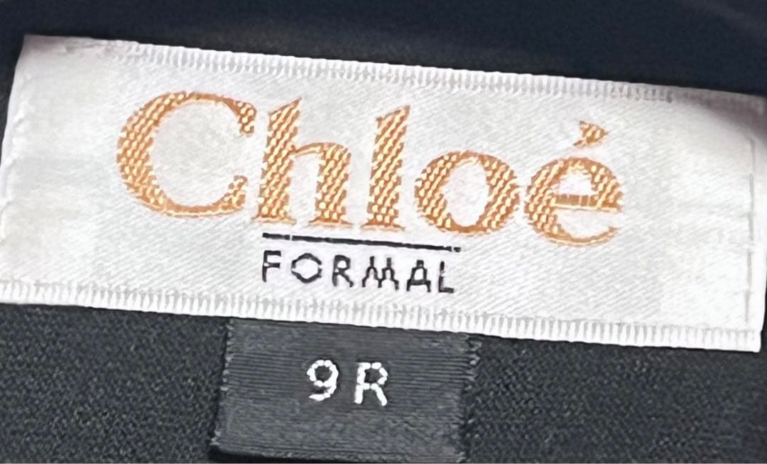 美品　chloe クロエ　フリルスダンドカラーブラウス　ブラック　サイズM