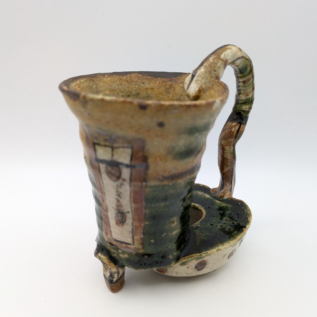 希少 アロン・サイス 織部焼 デミタスカップ　2004年作