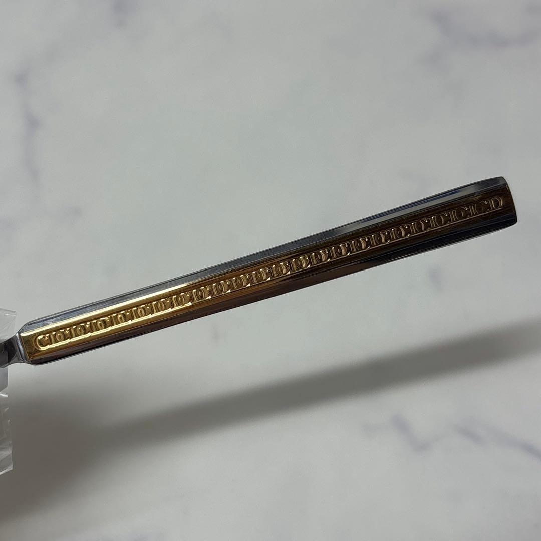 0819 ディオール　カトラリー　スプーン　5本　金彩　未使用　※値下げ不可.