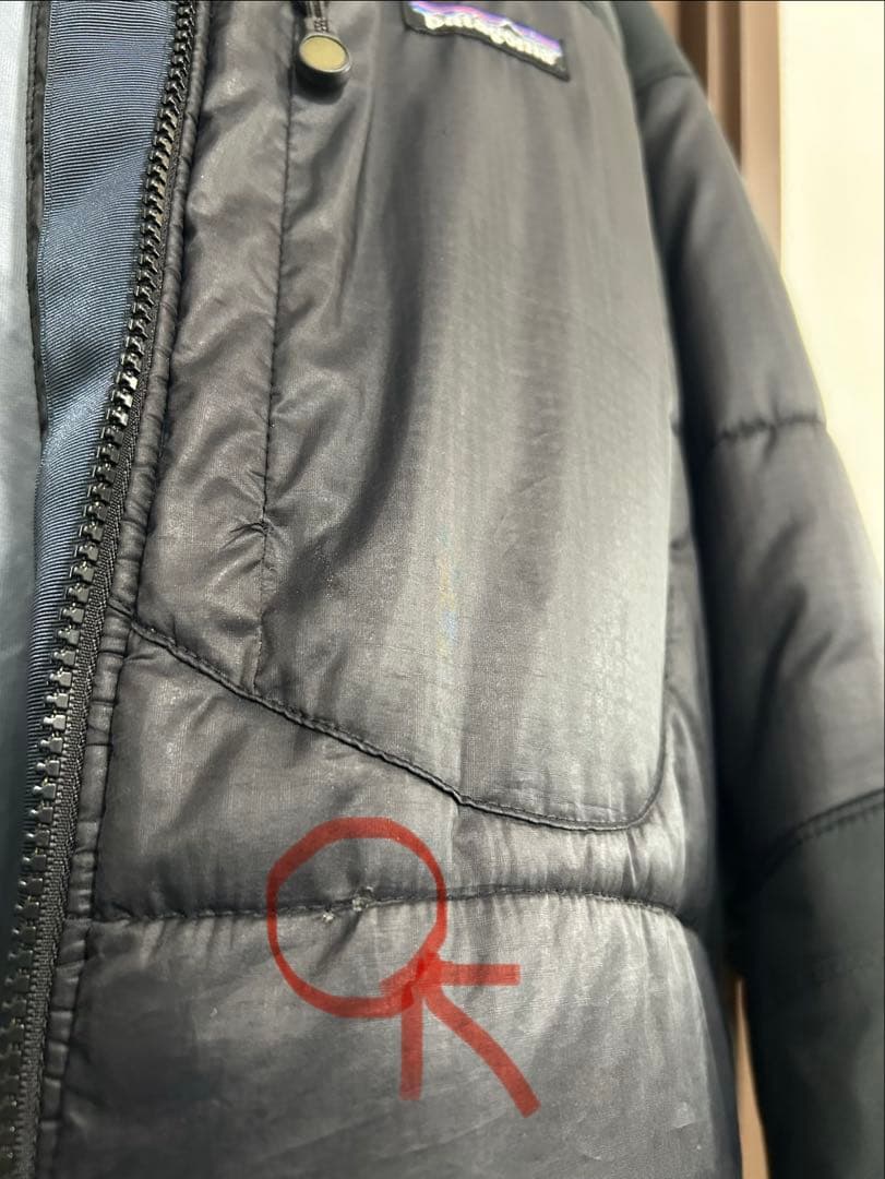 Patagonia（パタゴニア）フード付き ダウンジャケット メンズ Lサイズ