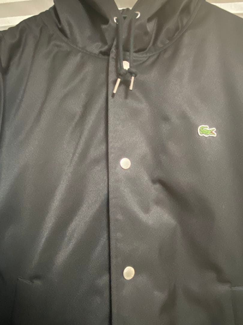 ミリオ　ラコステ　コート　ダウン　新古品　フード　ブラック　XL