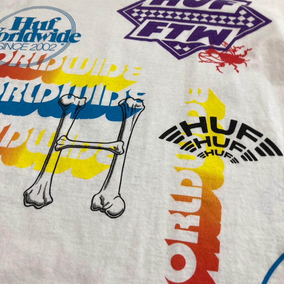 激レア HUF Mサイズ　マルチカラー　スケートボード　スケボー