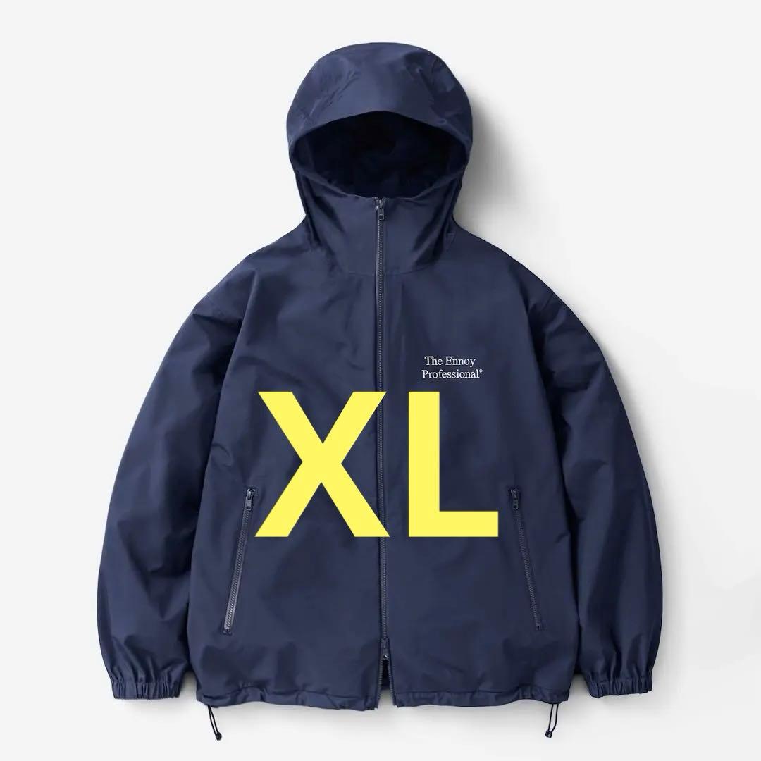 最安値 ENNOY 3LAYER SHELL HOODIE NAVY XL