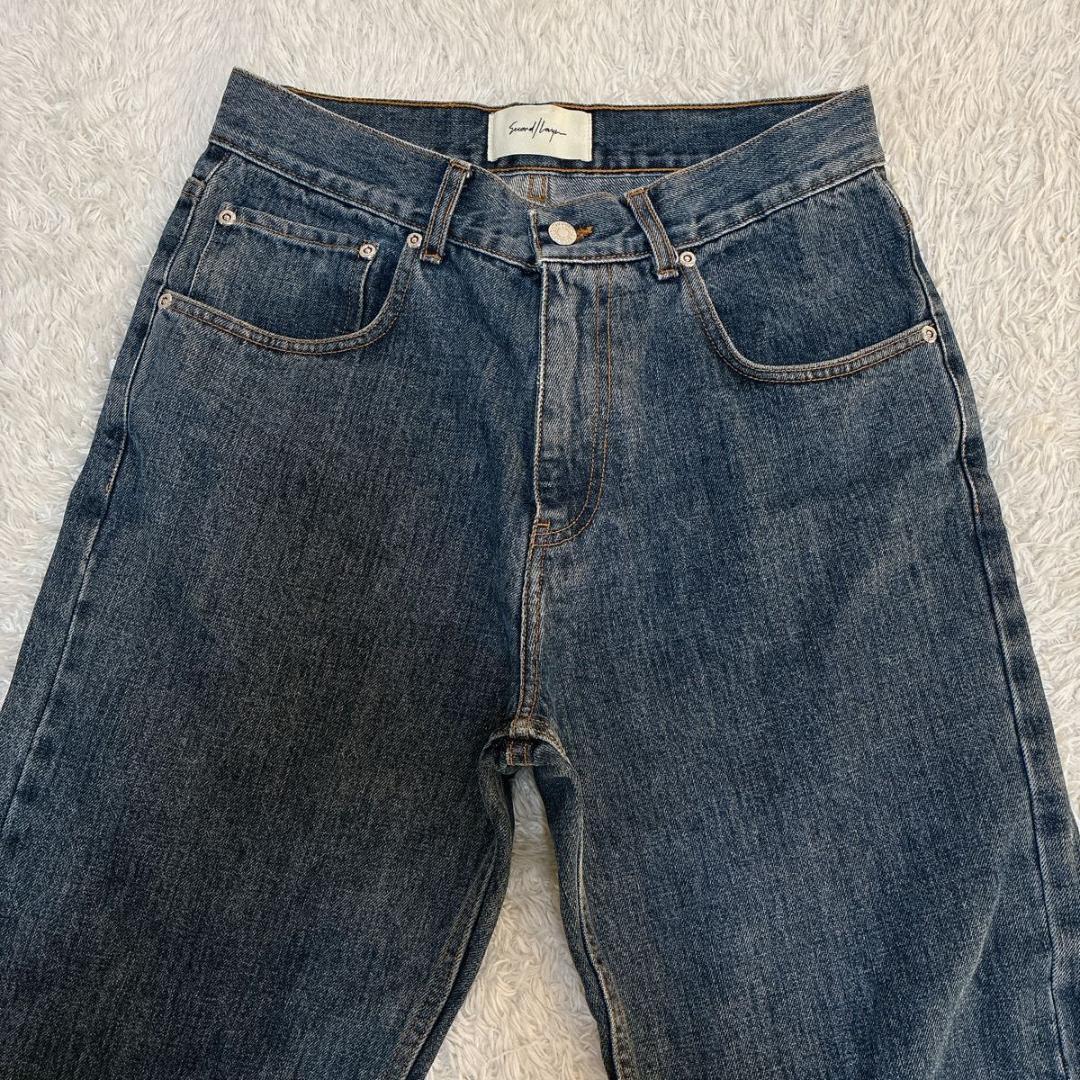【良品】セカンドレイヤー　デニムパンツ　インディゴブルー　サイズ44
