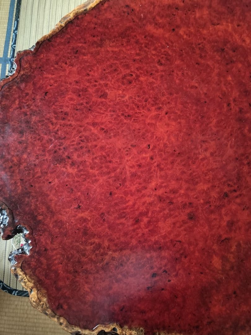 高級 花梨 大 テーブル 座卓 一枚板 瘤 昭和レトロ