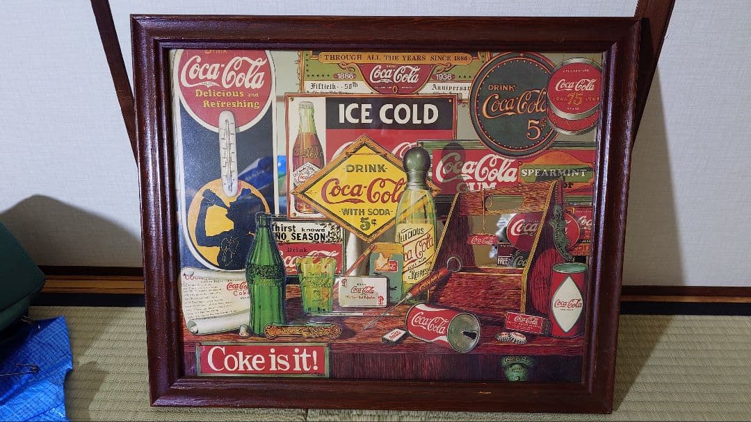 コカ・コーラ レトロアートパネル パブミラー