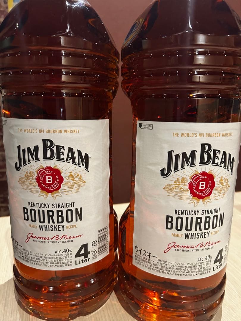 Jim Beam バーボンウイスキー 4L2本セット