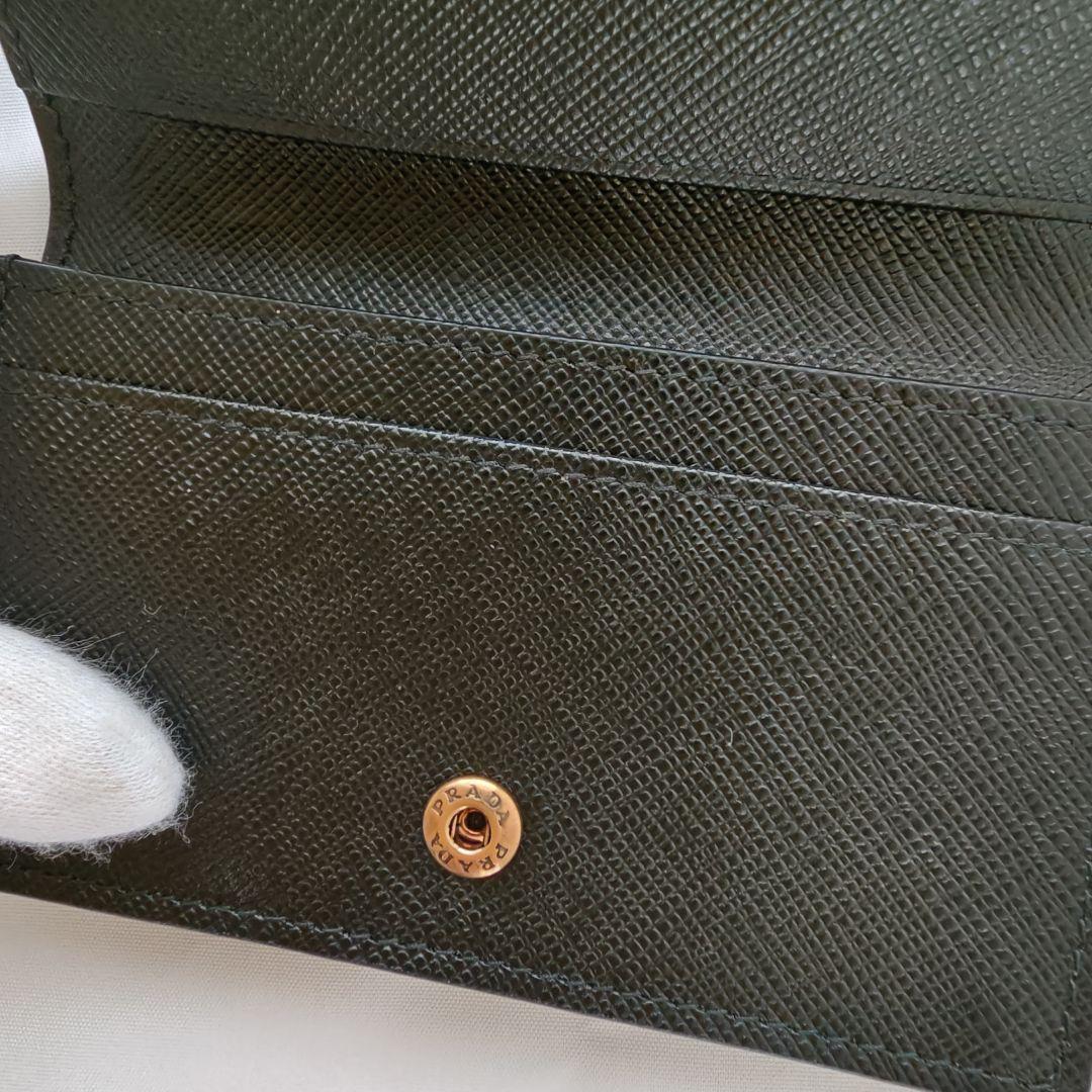 未使用級　PRADA　サフィアーノ　三角ロゴ　名刺入れ　カードケース