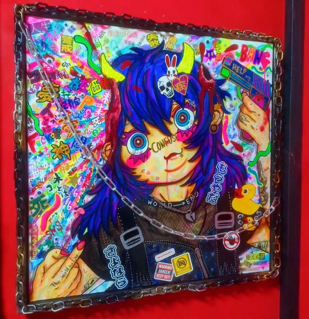 【一点物/手作り額入り】CONFUSE-混乱-S15号