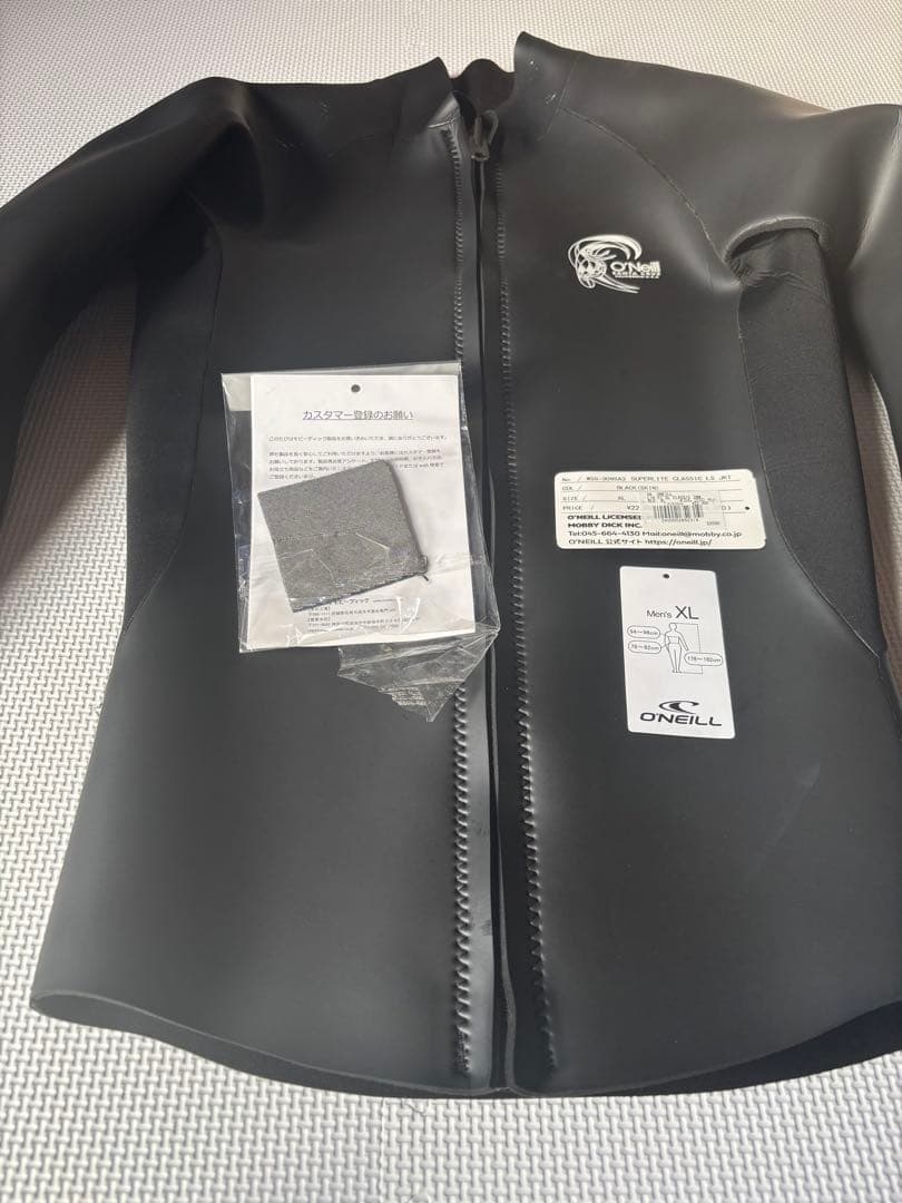 新品同様オニールウェットスーツ長袖タッパーXLサーフィンロングボードsup