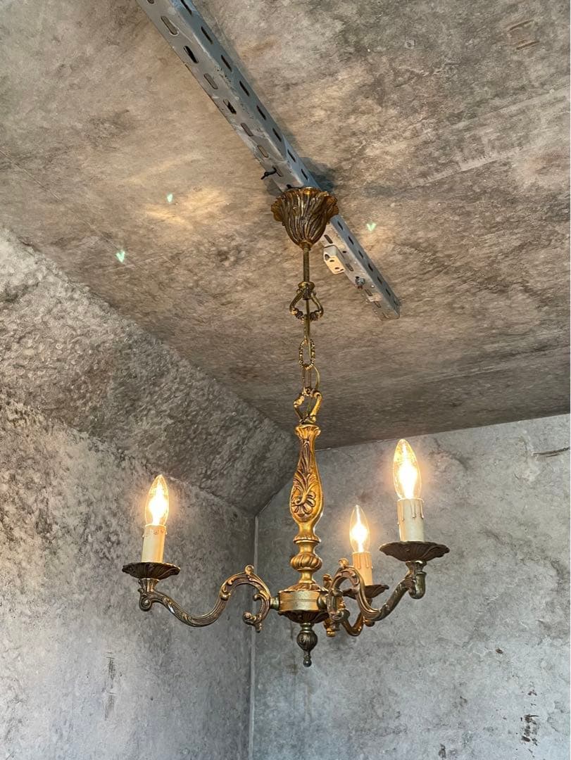 激安！18. フランス アンティーク シャンデリア 3灯 キャンドル ライト