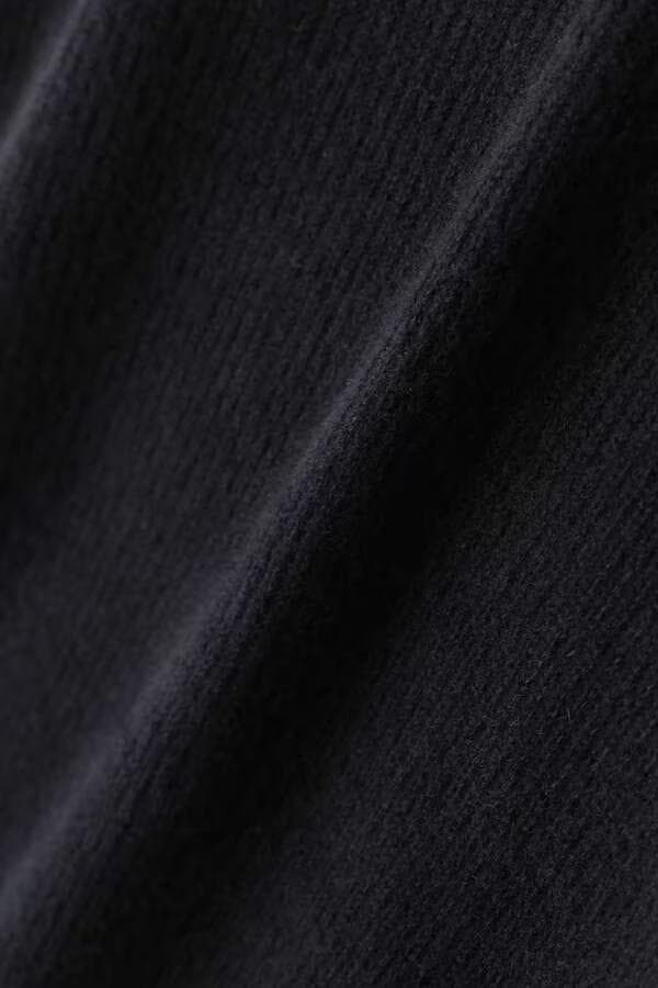 完売 未使用タグ付き Vネック カシミヤニットベスト 4 M 黒 マスターバニー