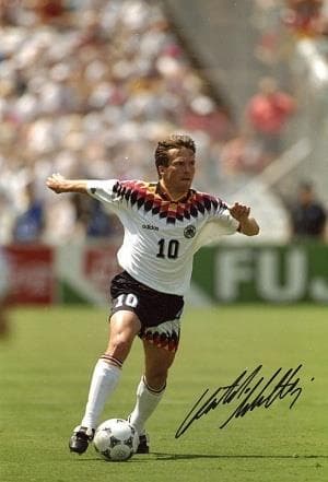 サッカーワールドカップ　ローター・マテウス　 ドイツ代表 　直筆サイン入りフォト