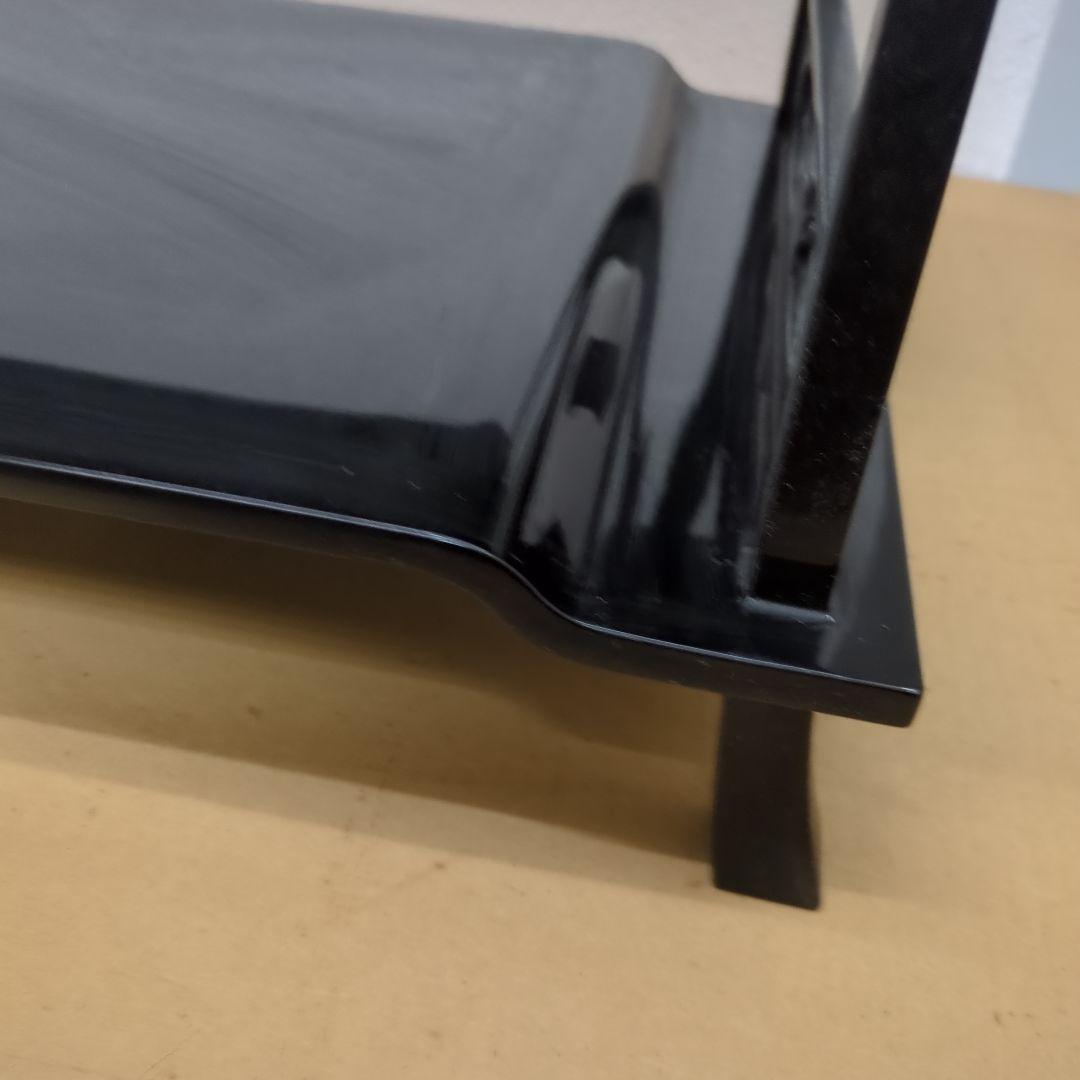 ボス　骨董　飾り台　木製　漆器　真塗　台　二段