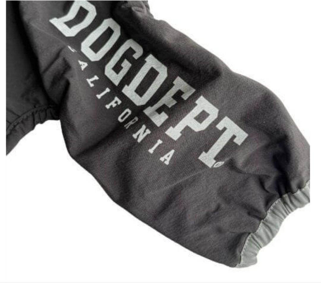 DOG DEPT グレー フード付き犬服 BLサイズ