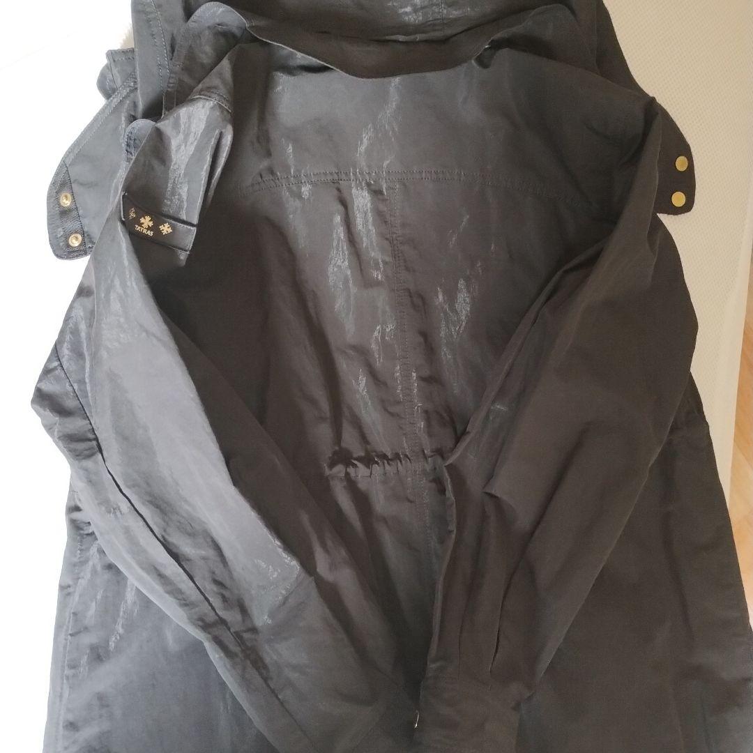 タトラス　 フード付き ブラックモッズコート