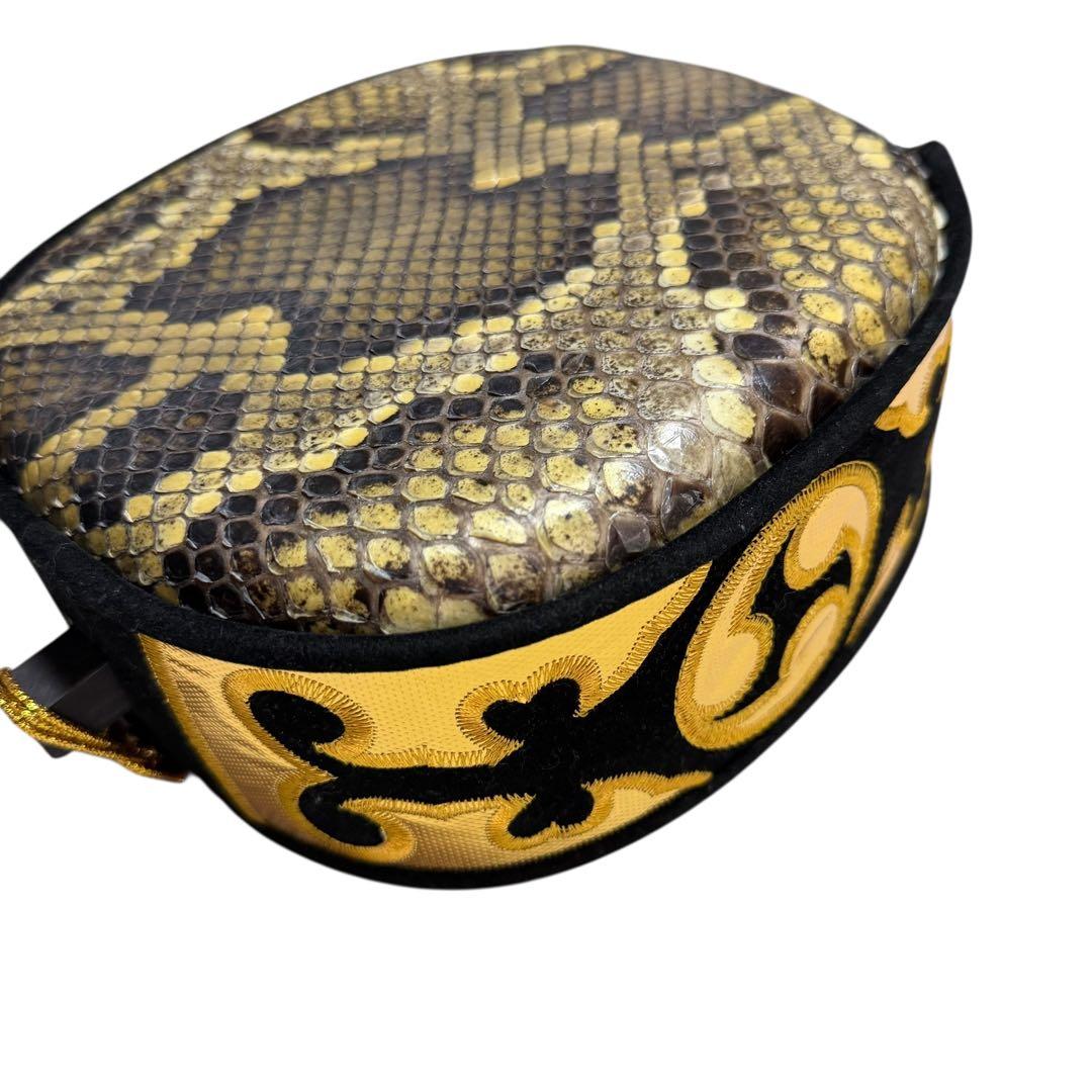 【美品フルセット】沖縄三味線 蛇本皮 強化張り ZENONケース付 119-3