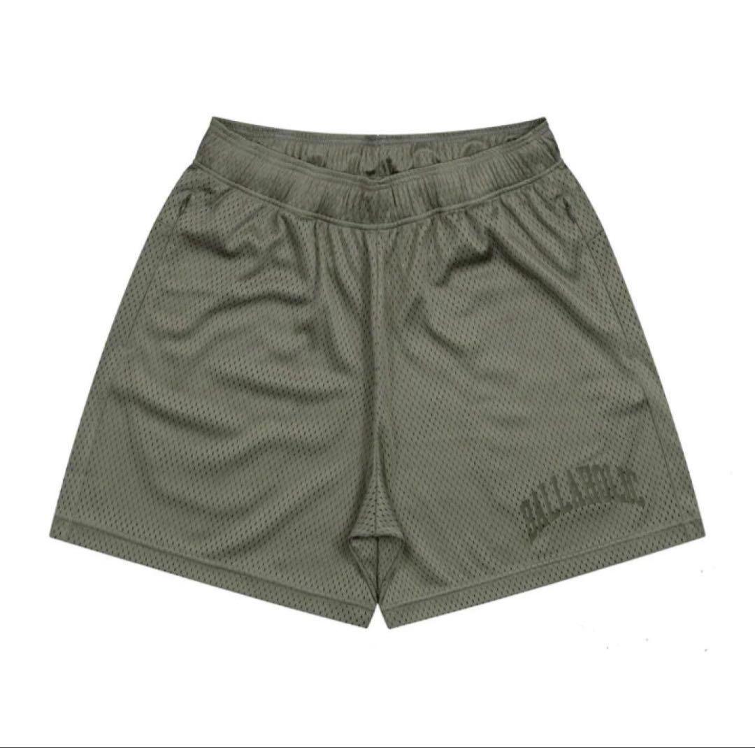 【極希少】ballaholic Mesh Zip Shorts オリーブ XL