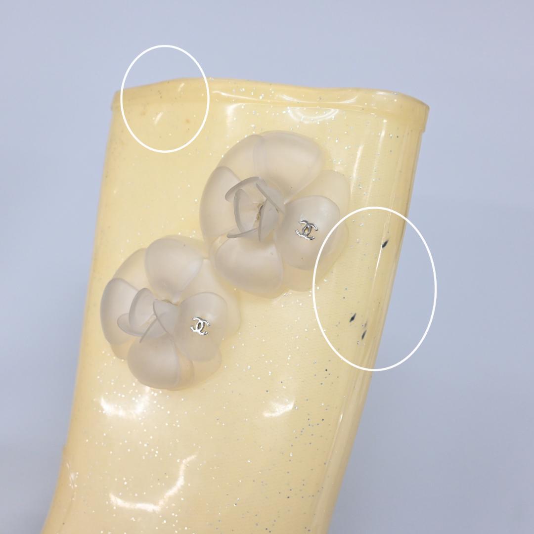 ■ 46552★年 シャネル レインブーツ ココマーク カメリア 38