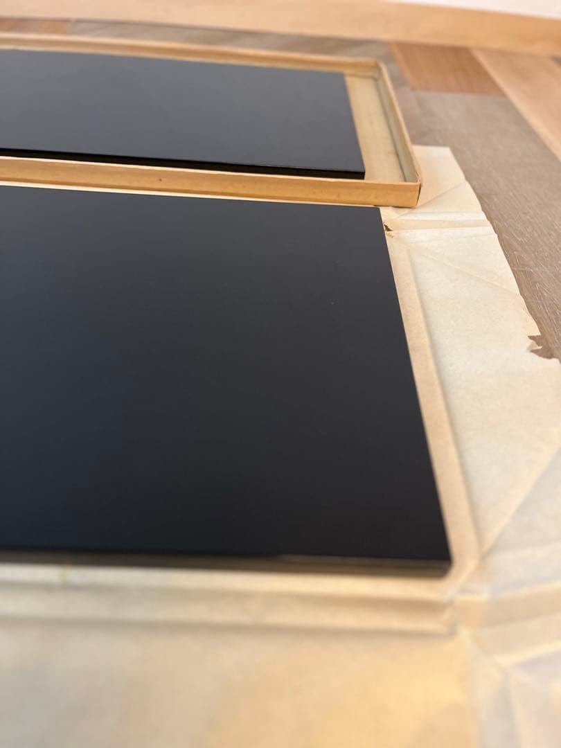 真塗　長板　大小　共箱　茶道具　塗師