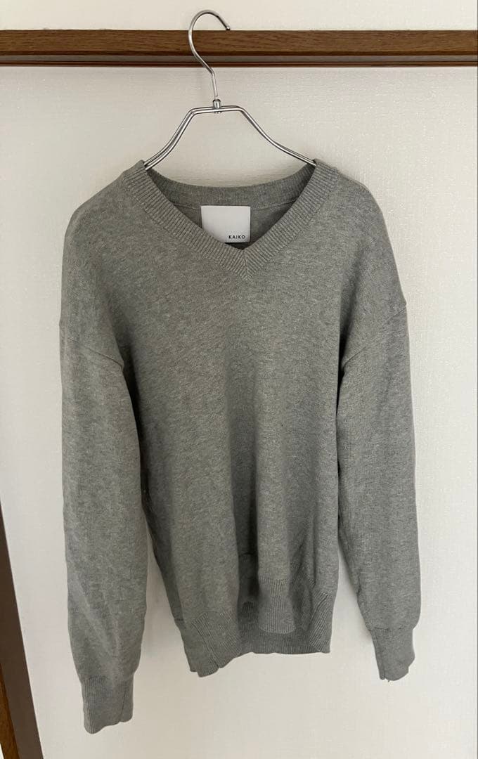 u*4様 KAIKO v neck sweater グレー size1
