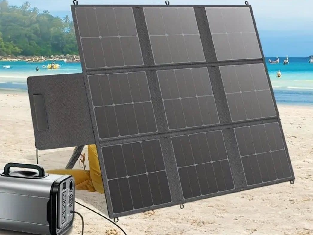 n*読様 【防災&アウトドアに】コンパクトかつ高性能215W 折りたたみソーラー