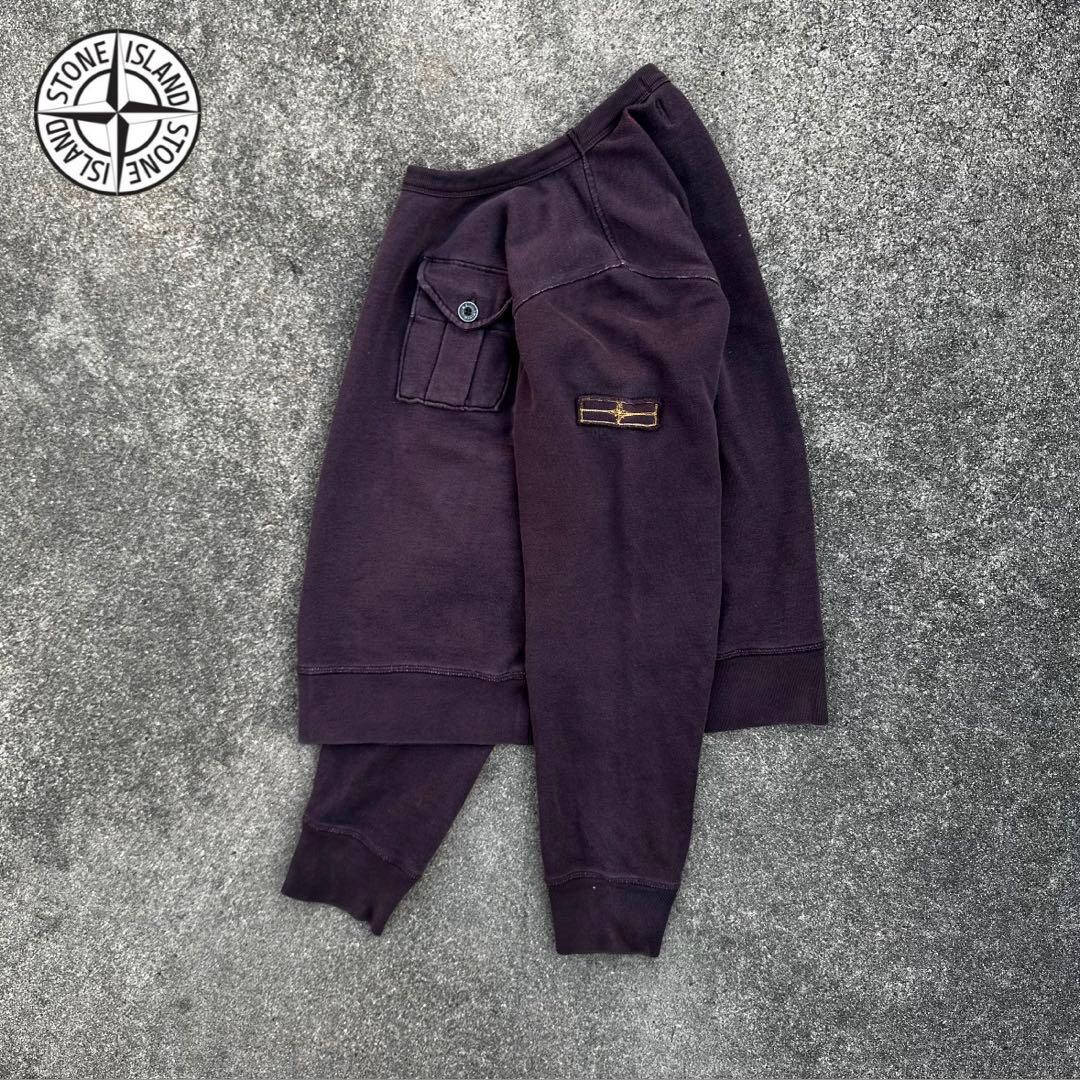 希少 08年 ストーンアイランド 短丈 ガーメント スウェット トレーナー