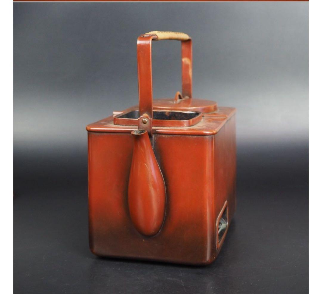 送料無料江戸天保9年道光18年相当京都の名工7代金屋五良三郎造緋毛類銅提炉共箱