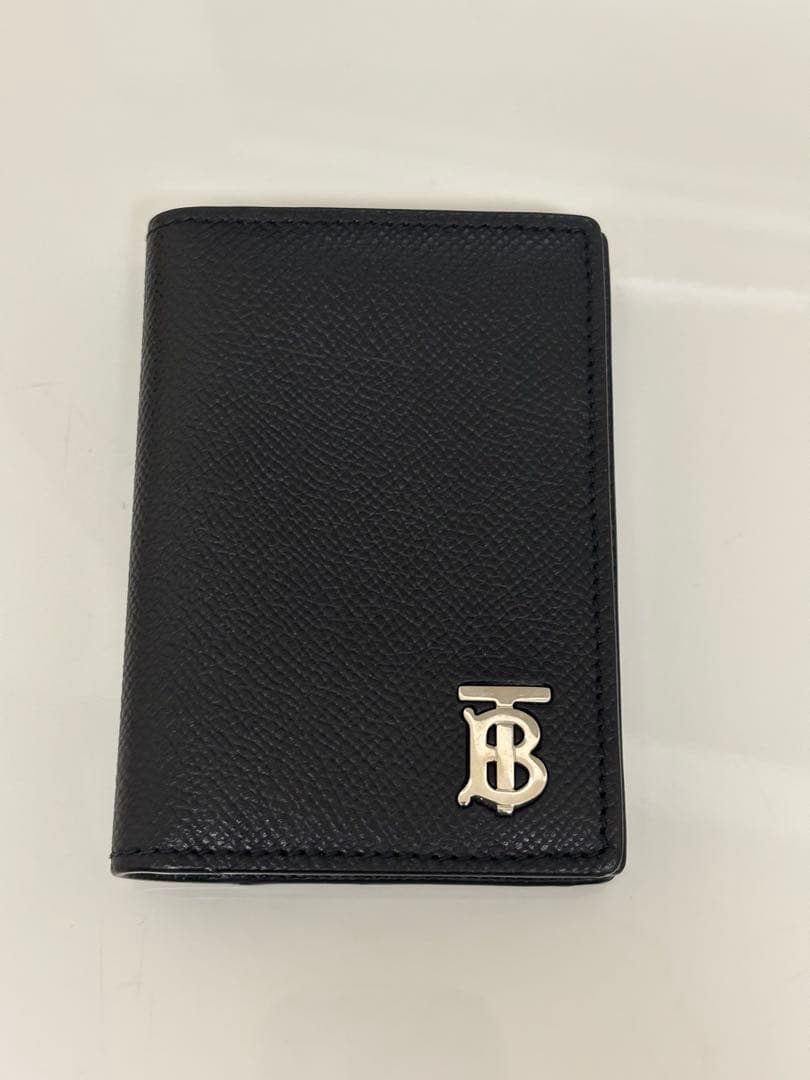 【美品】BURBERRY バーバリー TBロゴ 名刺入れ カードケース 黒
