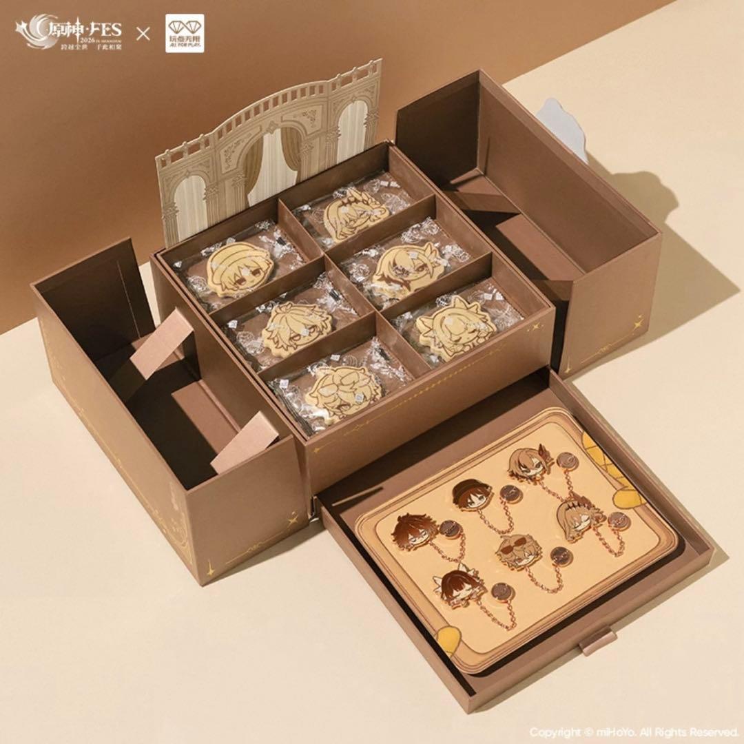 原神　fes 上海　2026 玩点无限　バタークッキーボックス ピンバッジ付き