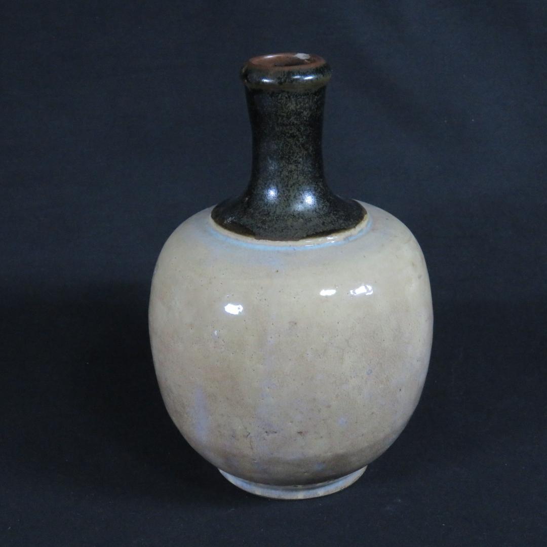 相馬 壺 徳利 花器 一輪挿し 民藝 飾り壺 時代物 首鉄釉 大堀
