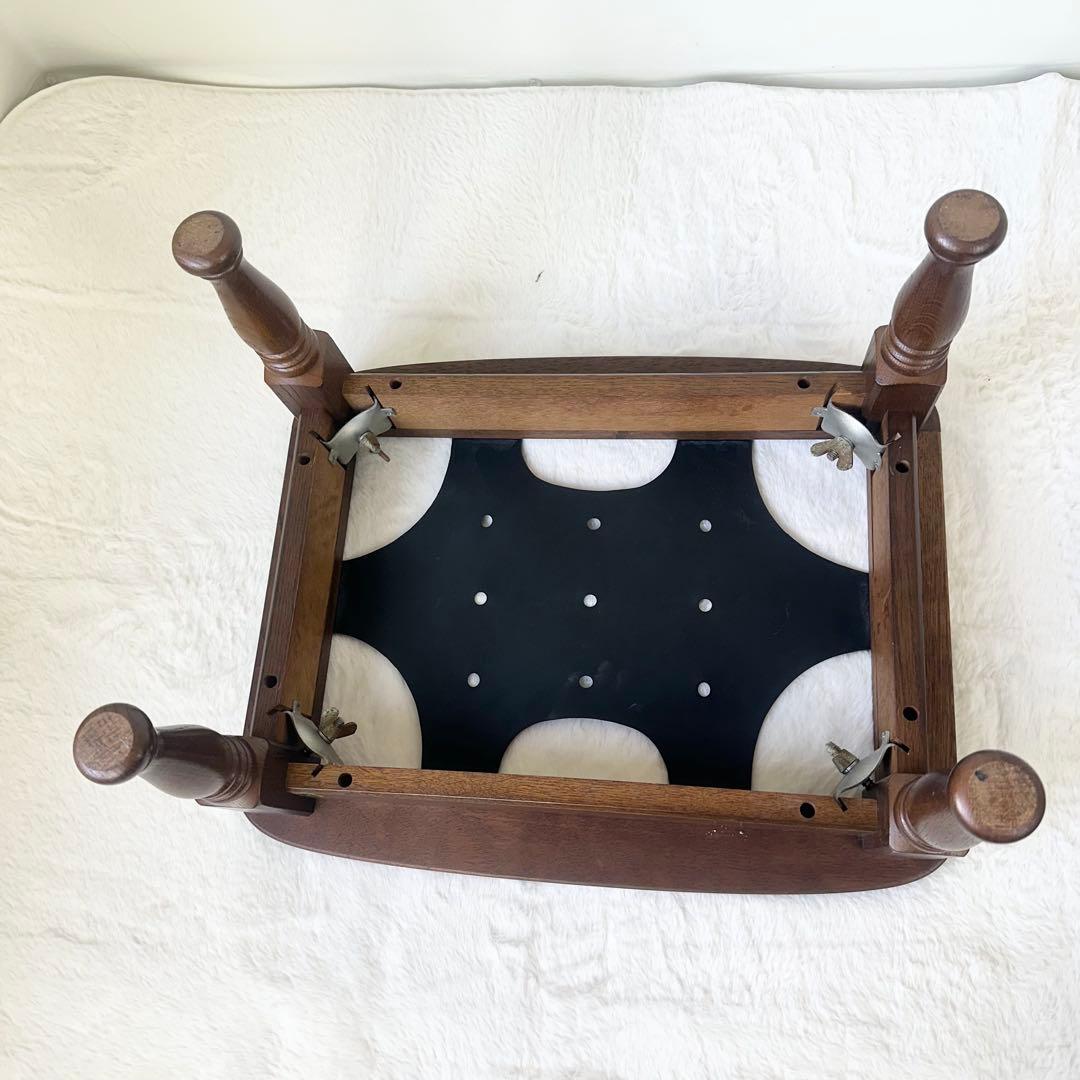 ✨飛騨産業✨キツツキマーク 花柄オットマン